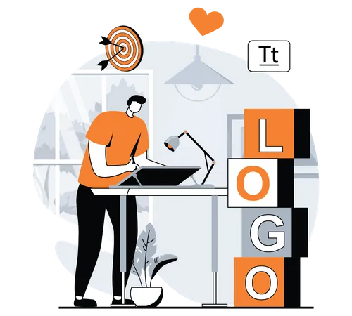 Design de logotipo  Ilustração