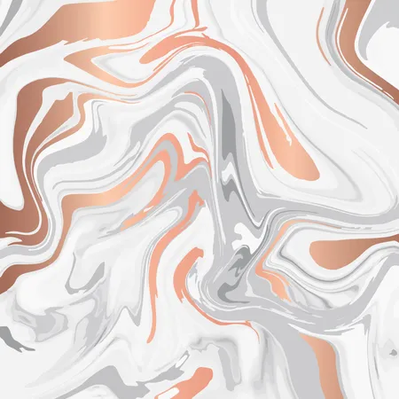 Design de textura de mármore líquido, superfície de marmoreio colorido, linhas brilhantes de cobre, design de pintura abstrata vibrante  Ilustração