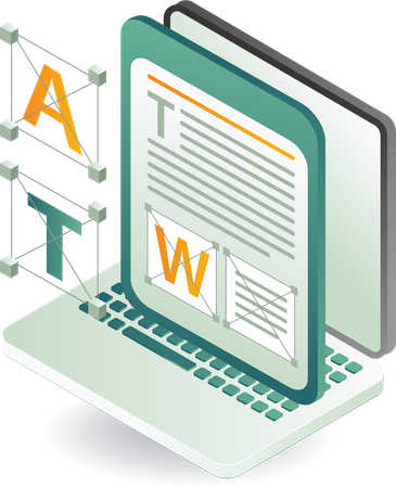 Layout de design em aplicações de computador  Ilustração