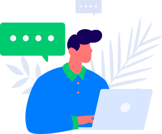 ウェブサイト制作に取り組んでいるデザインチーム  イラスト
