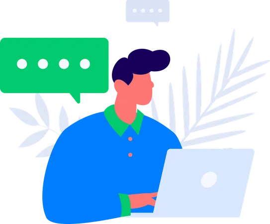 ウェブサイト制作に取り組んでいるデザインチーム  イラスト