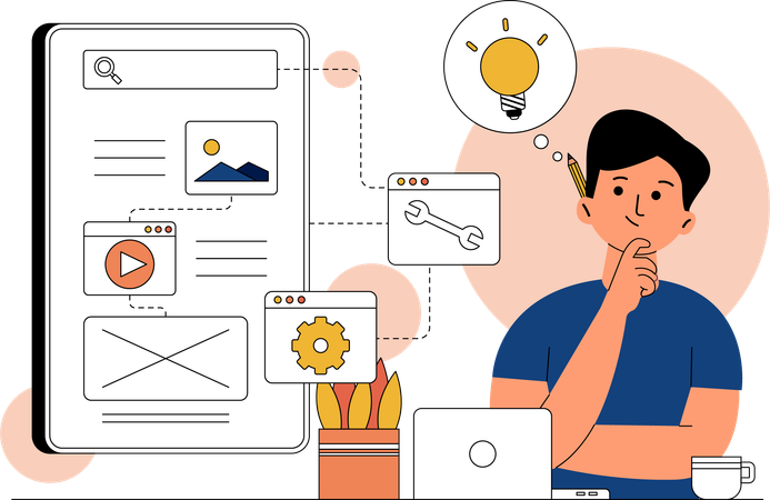 Design Thinking Website  Illustration