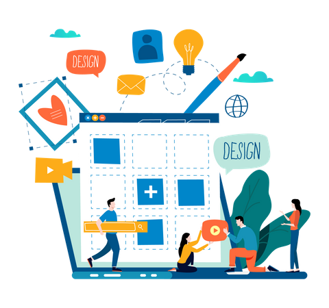 Design web layout  Illustration