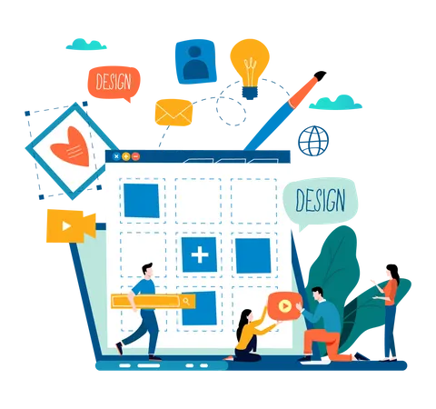 Design web layout  Illustration