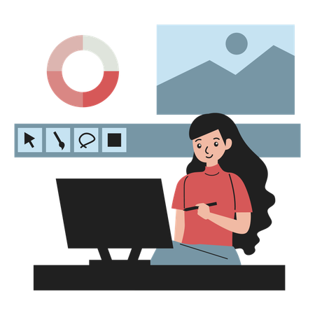 Designer at Work  Illustration