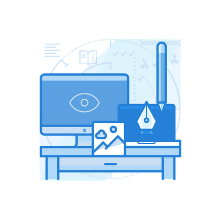 Designer Desk  Illustration