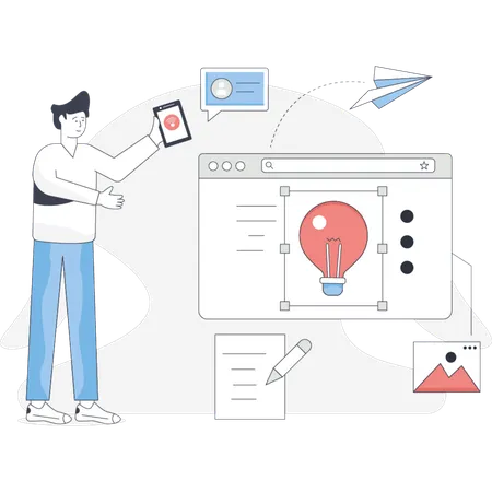 Designer entwerfen kreative Ideen  Illustration