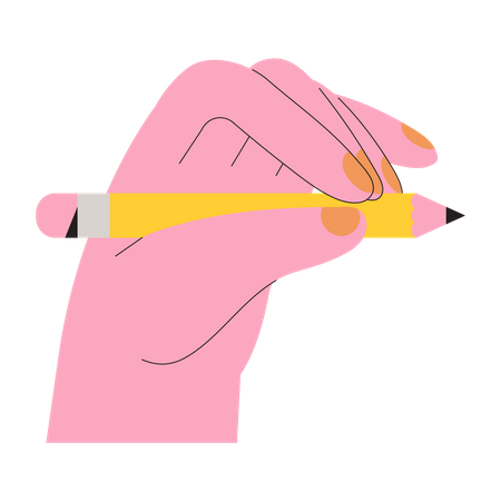 Designer hold pencil Illustration