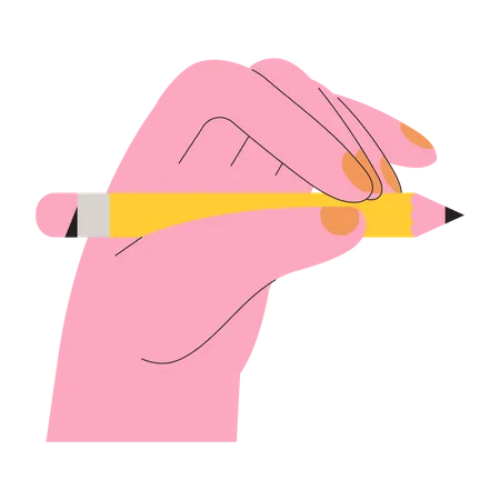 Designer Artist Or Illustrator Hold Pensil In Hand And Is Ready To Start Drawing Project Or Sketch Concept For Web Design Studio Startup Art Vector Illustration Courses Or Creative Studio Lessons Illustration