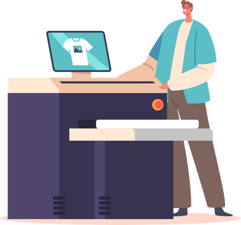 Designer Prints Creative Design On T-shirt  Illustration