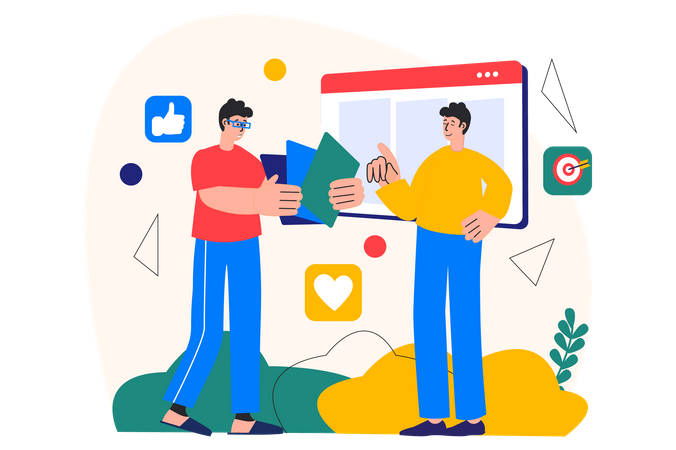 Designer team working together  Illustration