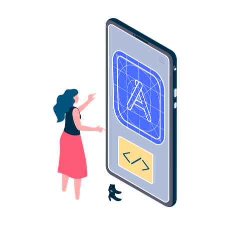 Designing App  Illustration