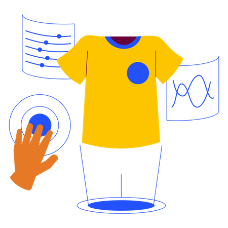 Designing T-shirt in metaverse  Illustration