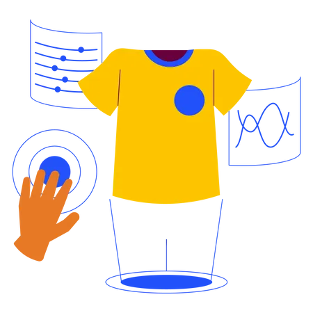 Designing T-shirt in metaverse  Illustration