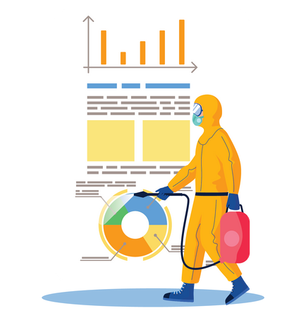 Desinfektionsbereich Datenforschung  Illustration