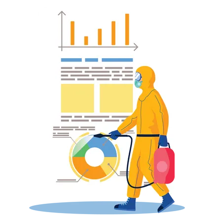 Desinfektionsbereich Datenforschung  Illustration