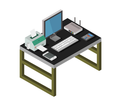 Desk  Illustration