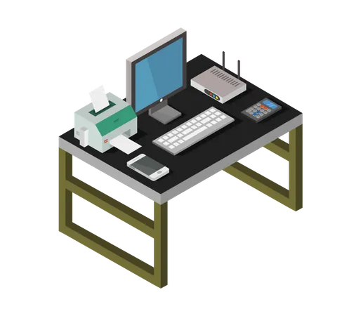 Desk  Illustration