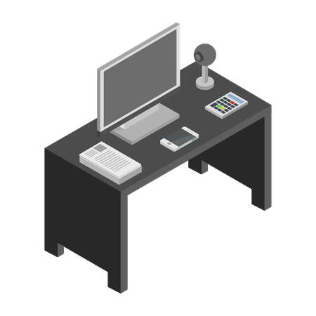 Desk setup  Illustration