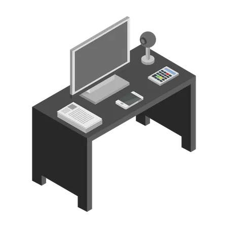 Desk setup  Illustration