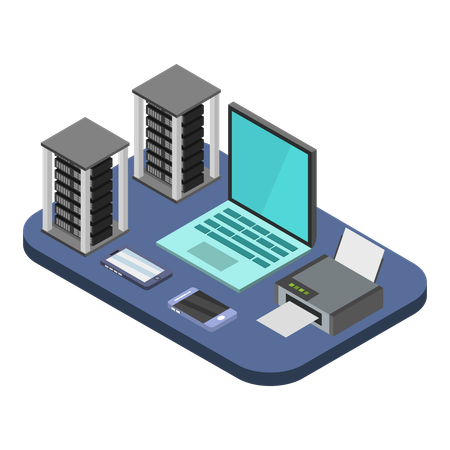 Desk setup  Illustration