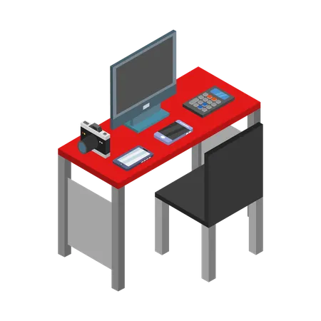 Desk setup  Illustration