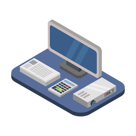 Desk setup  Illustration
