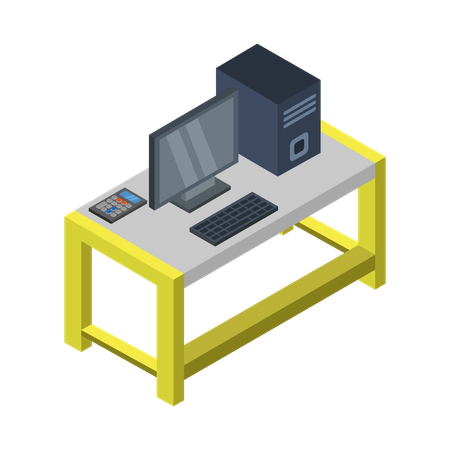 Desk setup  Illustration