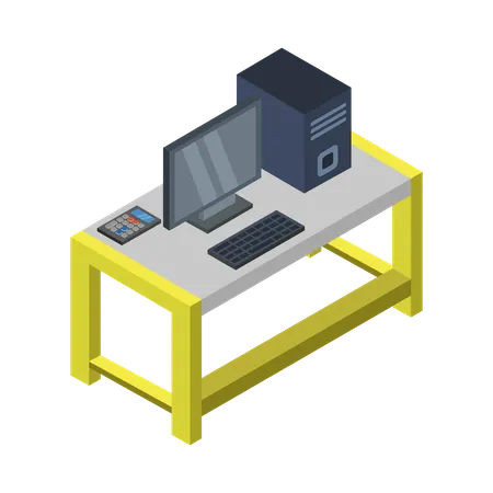 Desk setup  Illustration