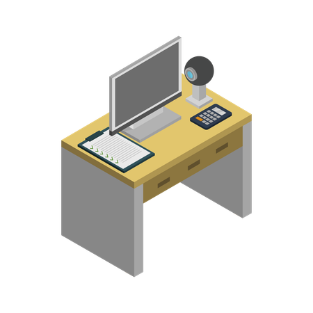 Desk setup  Illustration