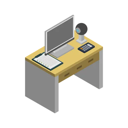 Desk setup  Illustration