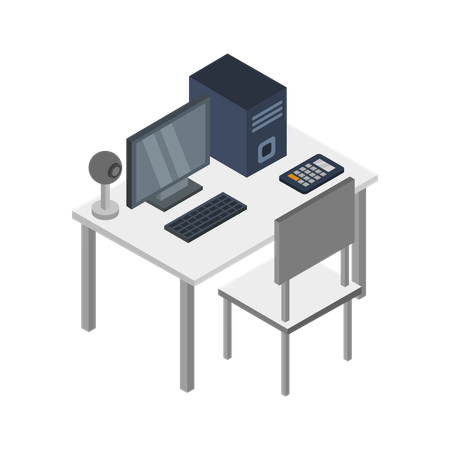 Desk setup  Illustration