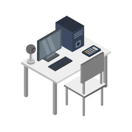 Desk setup  Illustration