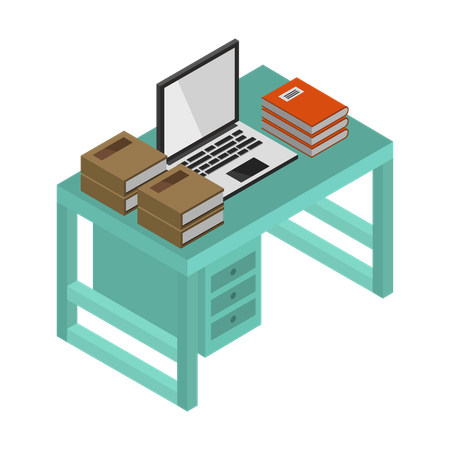 Desk setup  Illustration
