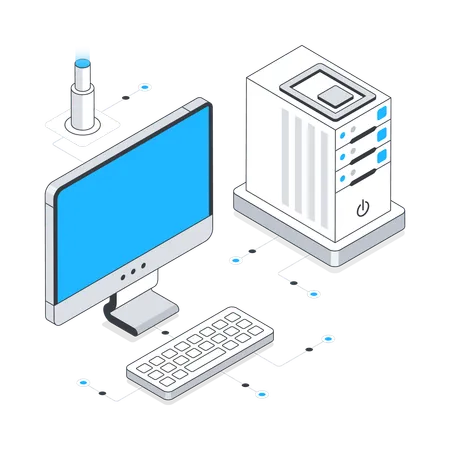 Desktop Computer  Illustration