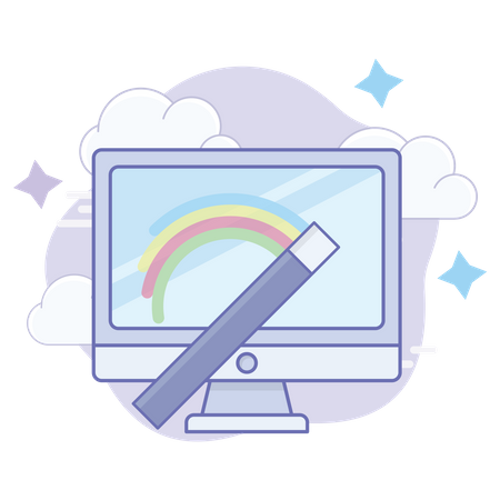 Desktop wizard Illustration