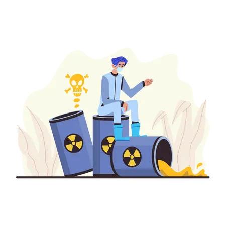 Despejo de lixo nuclear  Ilustração