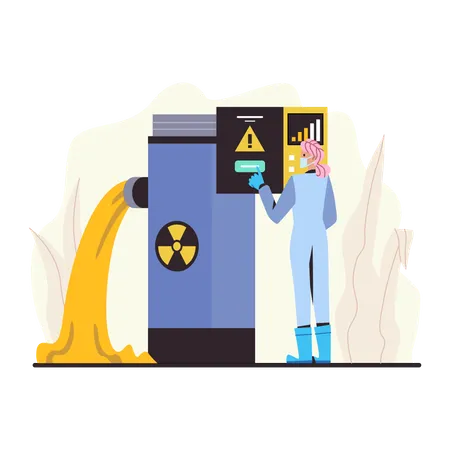 Despejo de lixo nuclear  Ilustração