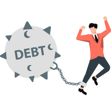 Desperate to much debt  Illustration