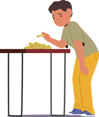 Despondent Boy Character Attempts To Construct A Tower Of Wooden Blocks Hope Fading With Each Collapse An Emblem Of Resilience In The Face Of Persistent Failure Cartoon People Vector Illustration Illustration