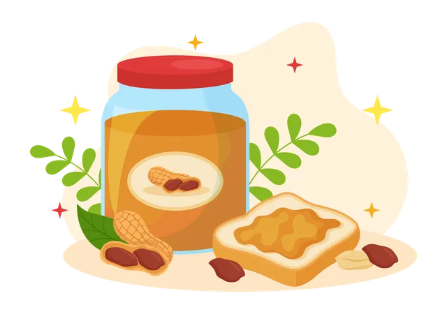 Dessert au beurre de cacahuète  Illustration