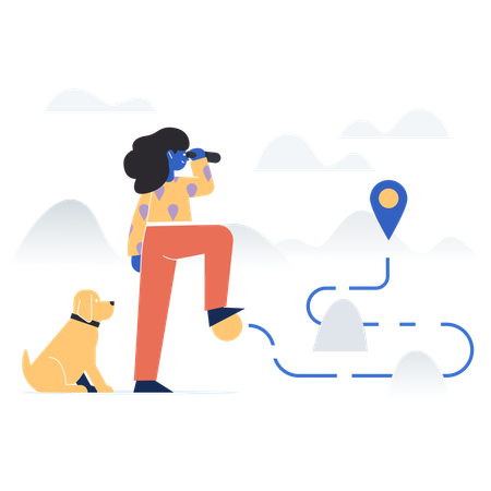 Destination location  Illustration