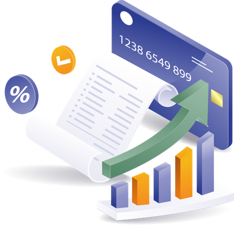 Detalhes do relatório de desenvolvimento de negócios financeiros  Ilustração