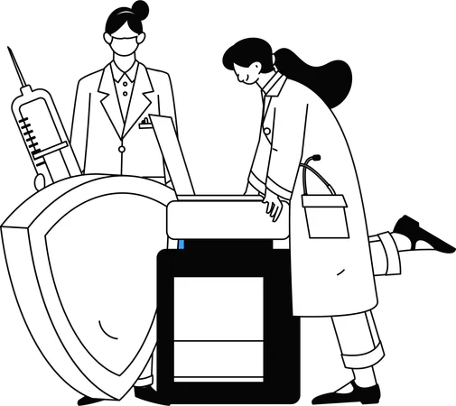 Detalles de atención médica en línea proporcionados por los médicos a los pacientes  Ilustración