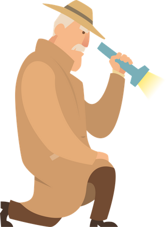Detecting holding torch  Illustration