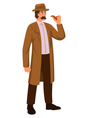 Detective masculino  Ilustración