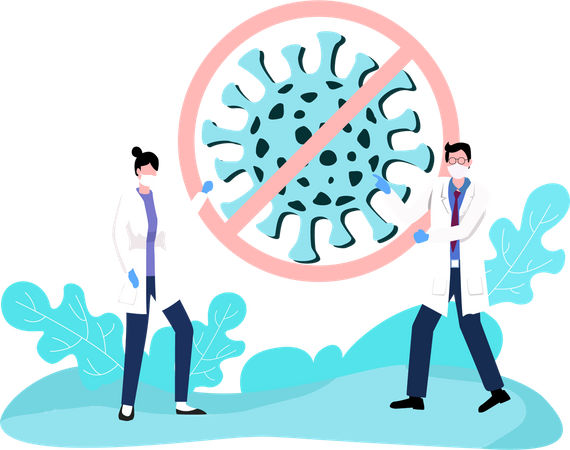 Detener el coronavirus  Ilustración