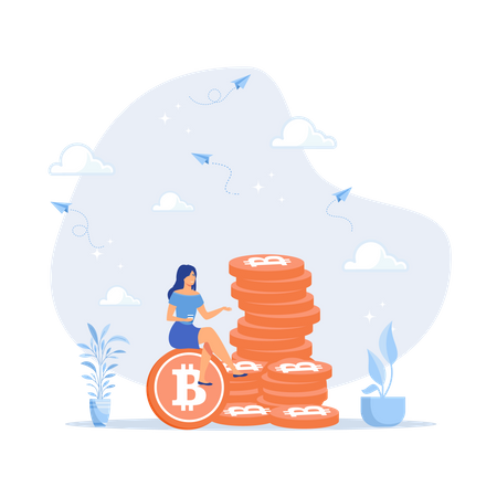 Détenteur de bitcoins  Illustration