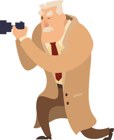 Detetive clicando na foto  Illustration
