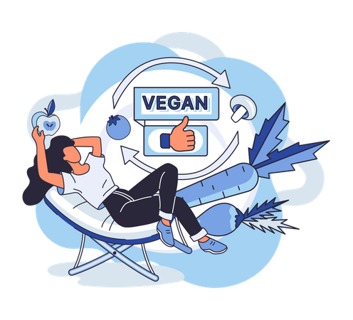 Detox vegan food Illustration